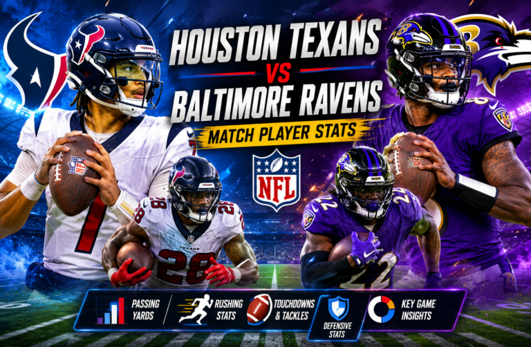 Houston Texans vs Baltimore Ravens Match Player Stats