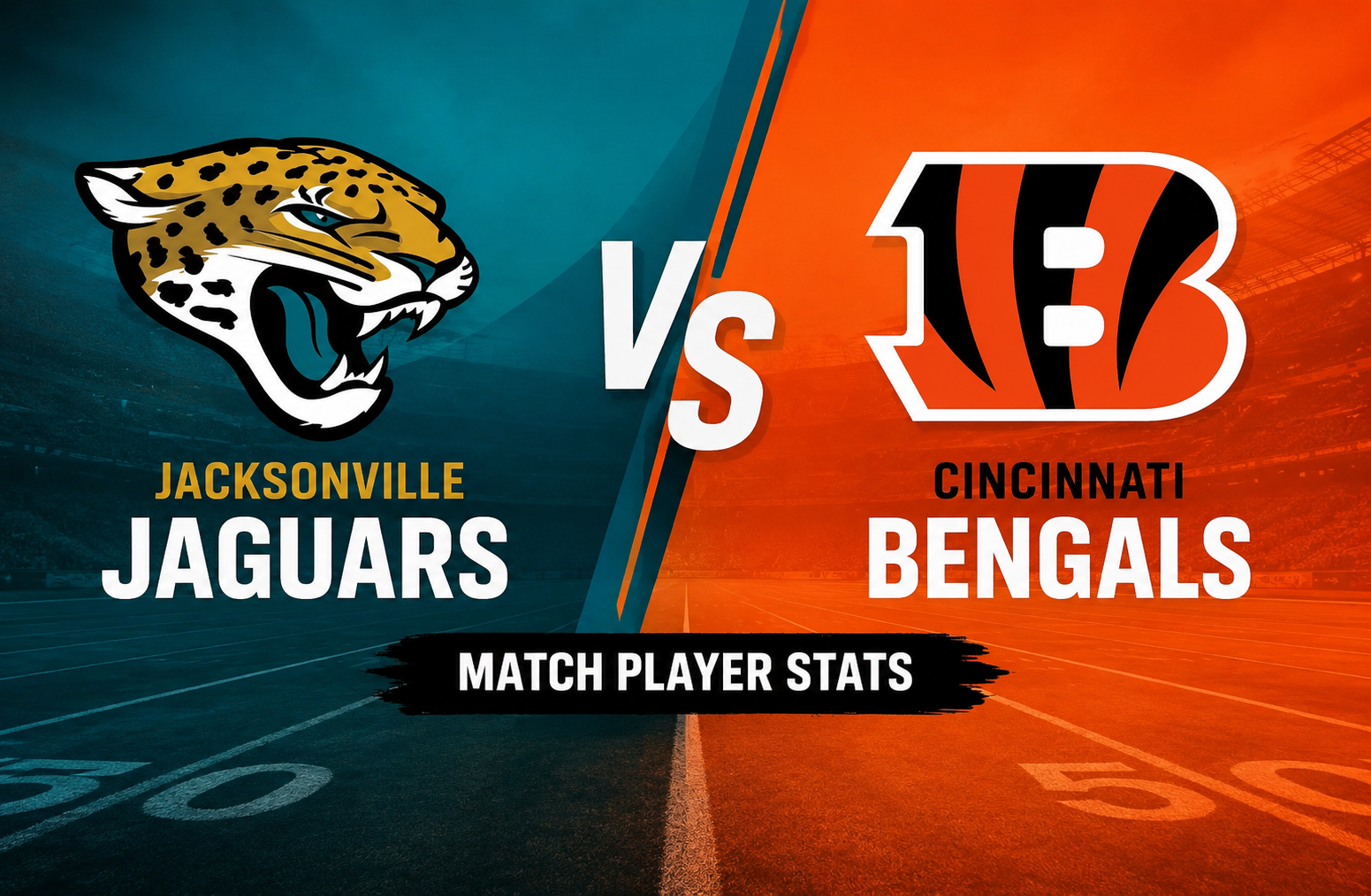 Jacksonville Jaguars vs Cincinnati Bengals Match Player Stats